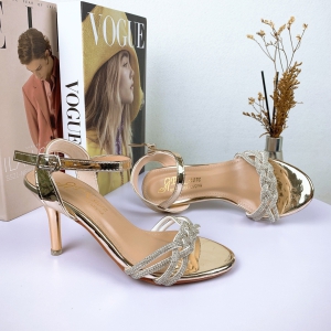 Giày sandal nữ cao gót nhọn 8p quai mảnh xoàn đan thời thượng - SD64