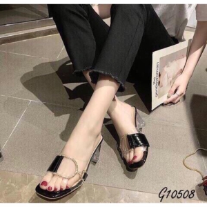 Guốc cao gót vuông trong 5p/7p quai kết khóa D - G82