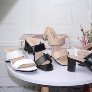 Guốc Cao Gót Nữ 5p Dáng Sandal 2 Quai Ngang