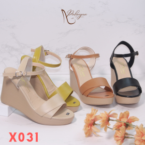 Giày sandal nữ cao gót đế xuồng quai bản 1 xếp - X031