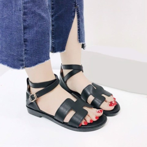 Giày sandal nữ đế bằng quai bản chữ H - SD168